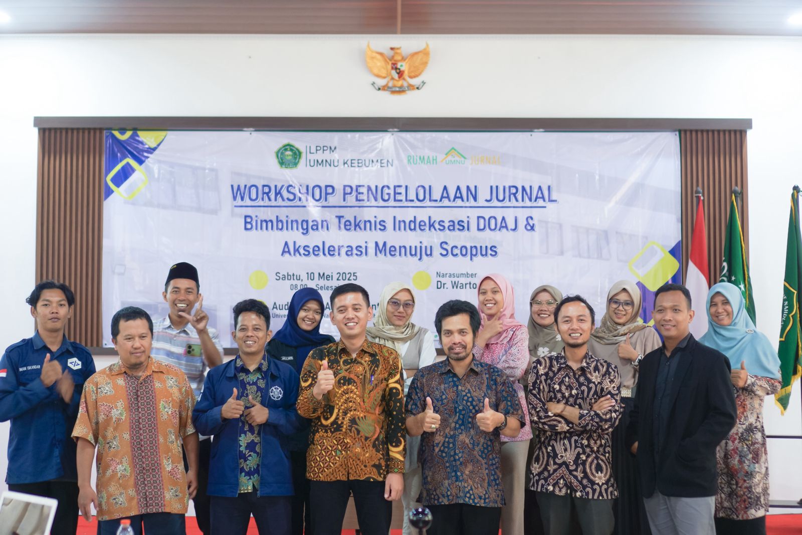 Akselerasi Reputasi Global, UMNU Kebumen Gelar Bimtek Indeksasi DOAJ Menuju Scopus bersama Dr. Warto